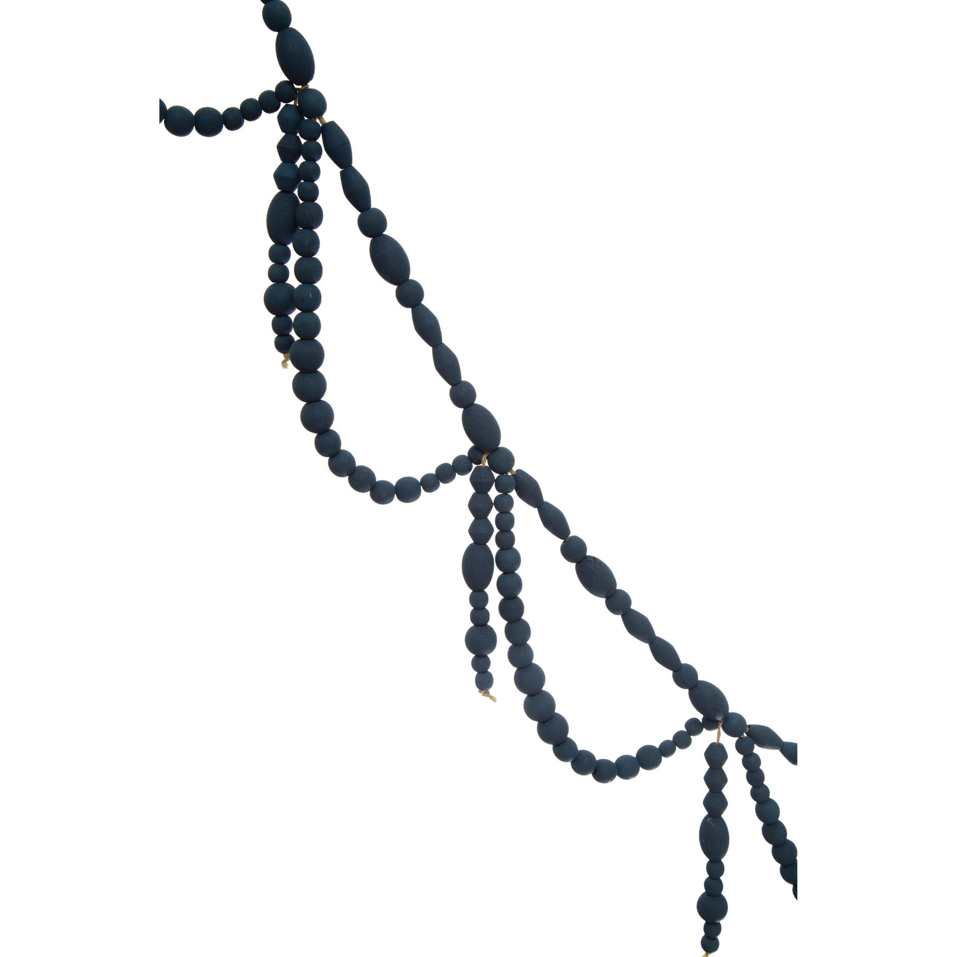 garland - wood bead swag - blue by creative co-op