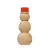 figure - snowman - pine + red hat (2 sizes) by creative co-op