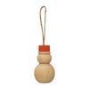 figure - snowman - pine + red hat (2 sizes) by creative co-op