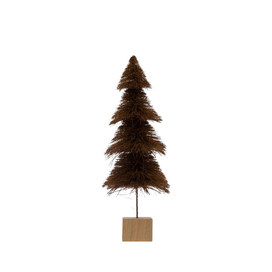 tree - sisal bottle brush - brown (3 sizes) by creative co-op