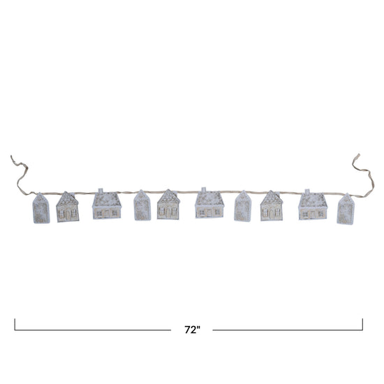 garland - paper houses - 72" bunting by creative co-op