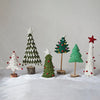 tree - felt wool 13.5" - light green scalloped by creative co-op