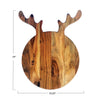 serving + cutting board - antler shape - acacia wood - natural by creative co-op