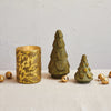 tree - 6" recycled glass - matte green & gold finish by creative co-op