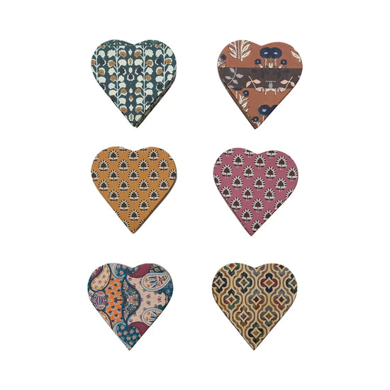 gift box - printed paper heart by creative co-op