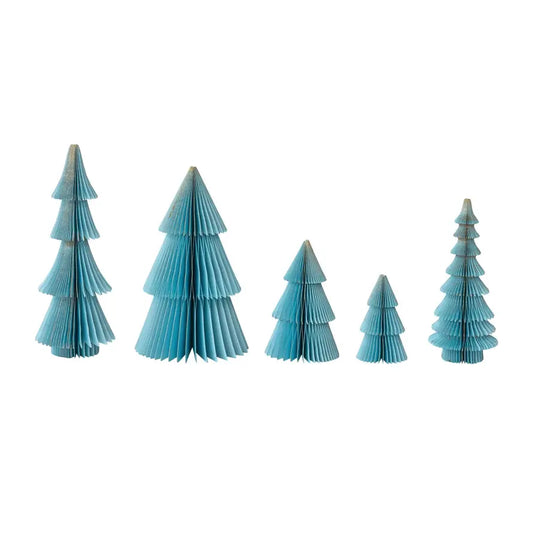 tree set - magnetic paper - baby blue by creative co-op