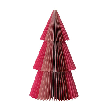 tree - paper folding honeycomb - red + pinks by creative co-op