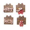 gift toppers - wool felt - gold cord (4 designs) by creative co-op