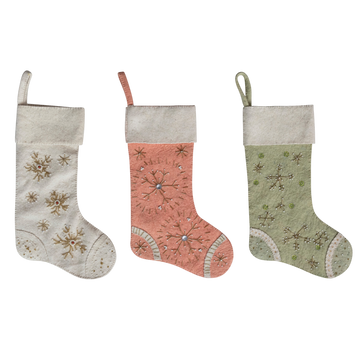 Stocking | Wool Felt | Hand-Beaded