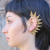 Ear Cuff | Brass Feathered