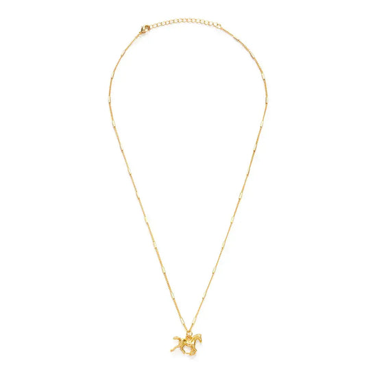 necklace - year of the horse charm - 20" chain - 14kgp by amano studio