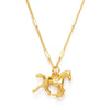 necklace - year of the horse charm - 20" chain - 14kgp by amano studio