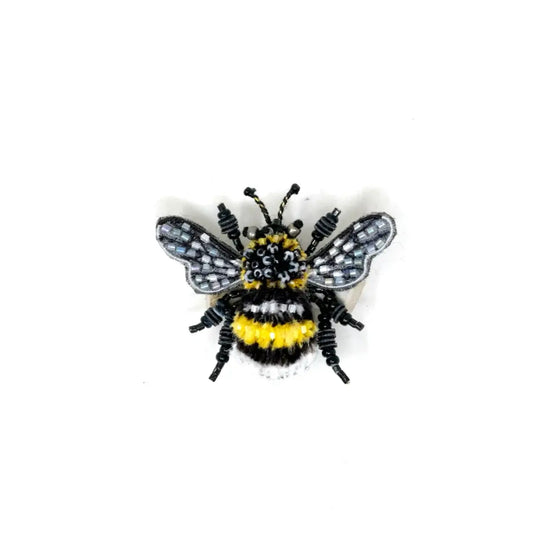 brooch pin - yellow-banded bee by trovelore
