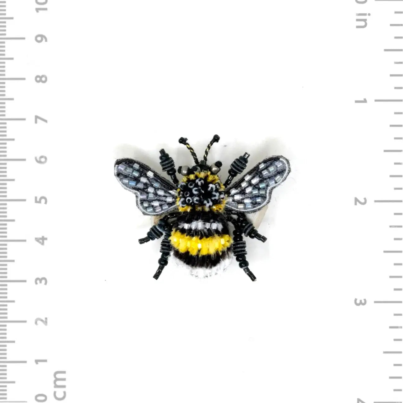 brooch pin - yellow-banded bee by trovelore