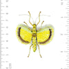 brooch pin - yellow umbrella insect by trovelore