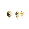 earrings - yin yang studs - gold plate brass by amano studio