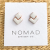 Earrings | Double Square Ceramic