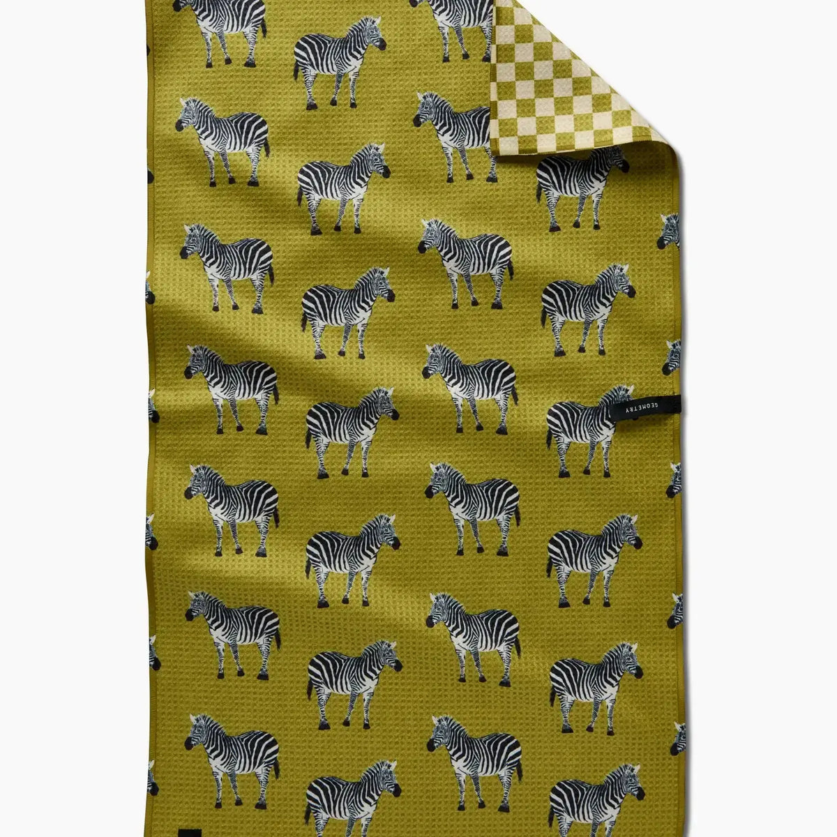 tea towel - microfiber double-sided - zebra way by geometry house