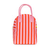 bag - zipper lunch - awning stripe pink by fluf