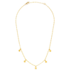 Necklace | Five Stars | 18" Chain | 14KGP