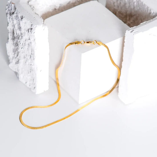 necklace - zoe snake chain - 18kgp by peter and june