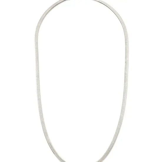 necklace - zoe snake chain - stainless steel by peter and june