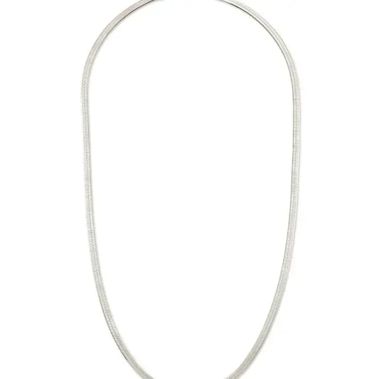 necklace - zoe snake chain - stainless steel by peter and june