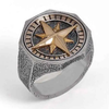 Ring | Compass Signet | Sterling & Bronze