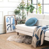 Blanket | Throw | 60"L x 50"W | Recycled Cotton Blend | Abstract Blue